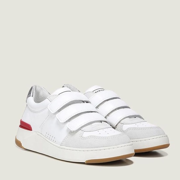 Veronica Beard Shoes - Veronica Beard Tizi Mix-Leather Low-Top Sneakers Size 8.5 Women